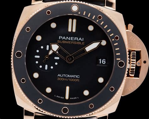 panerai rose gold submersible|submersible goldtech pam02164.